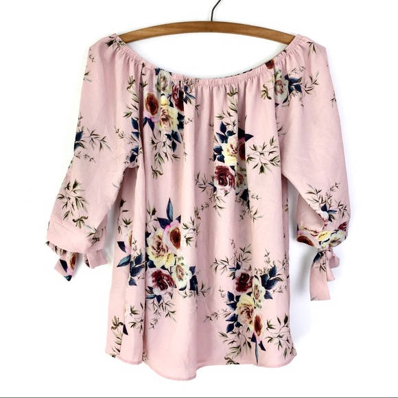 Blush Pink & Floral Blouse by Charlie B - Picture 2 of 7